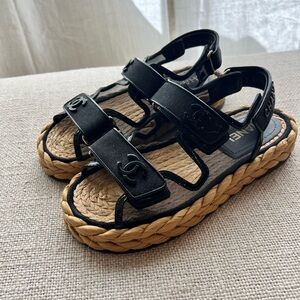 Authentic Chanel mesh dad sandals 36